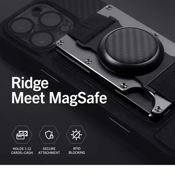 NIB Gunmetal MagSafe Ridge Wallet - Picture 3 of 5